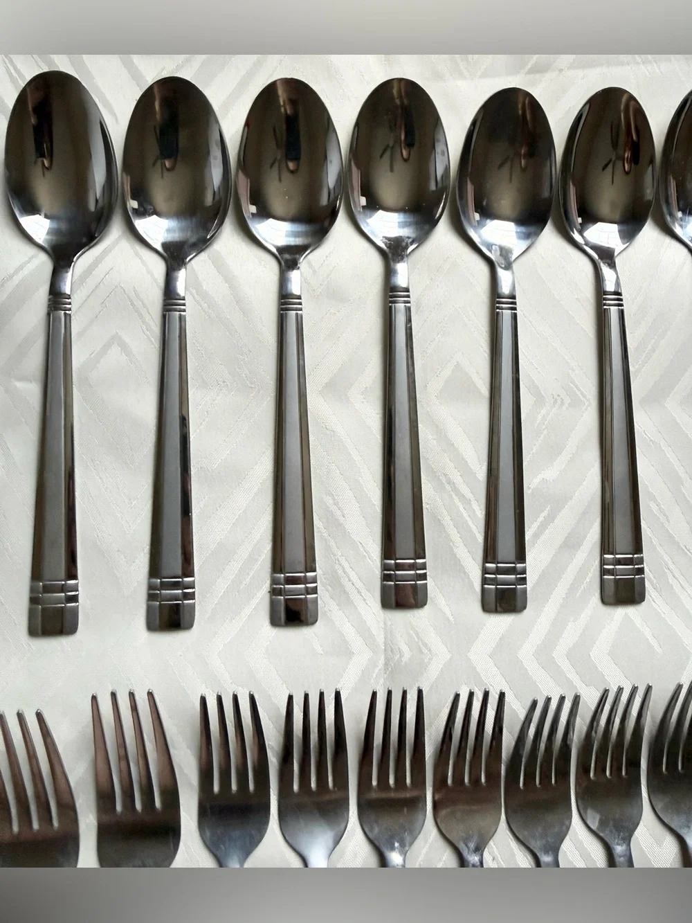 Lot of 43 Cambridge Classic Stainless Steel Flatware Set Forks Knives Spoons